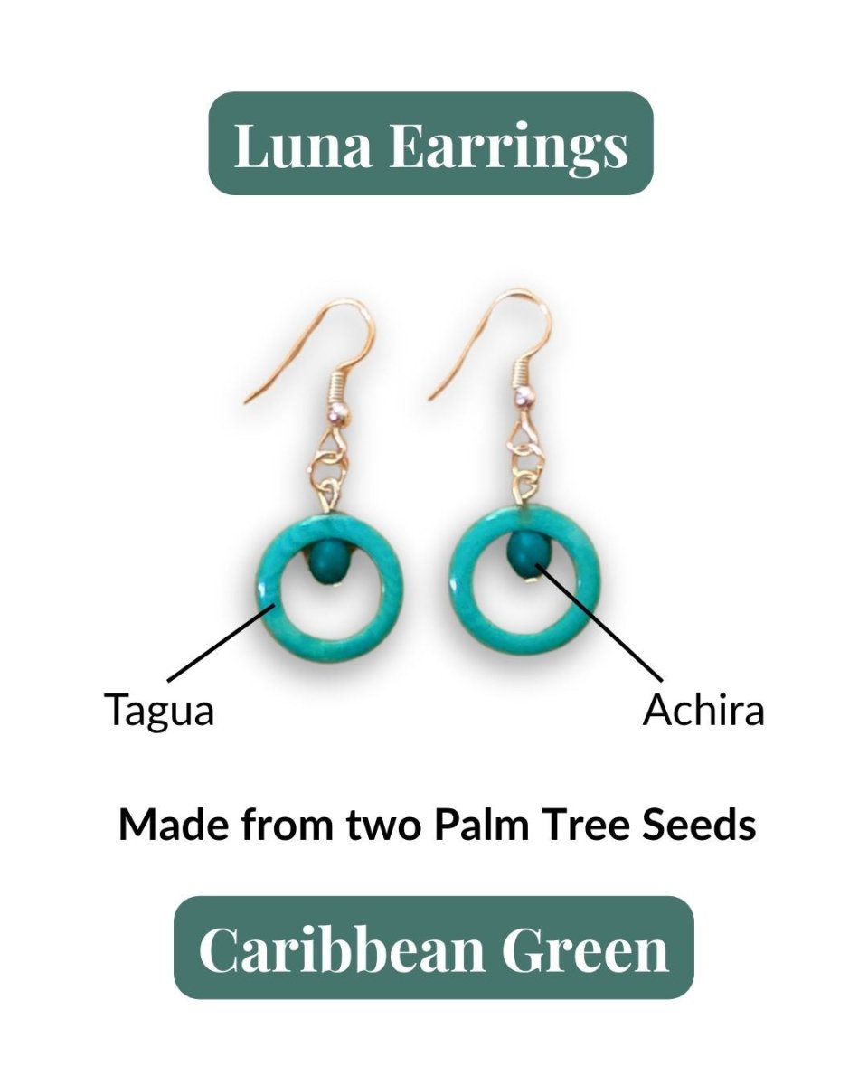 LUNA — Handmade Tagua Earrings - The Happy Elephant - Tagua Jewellery