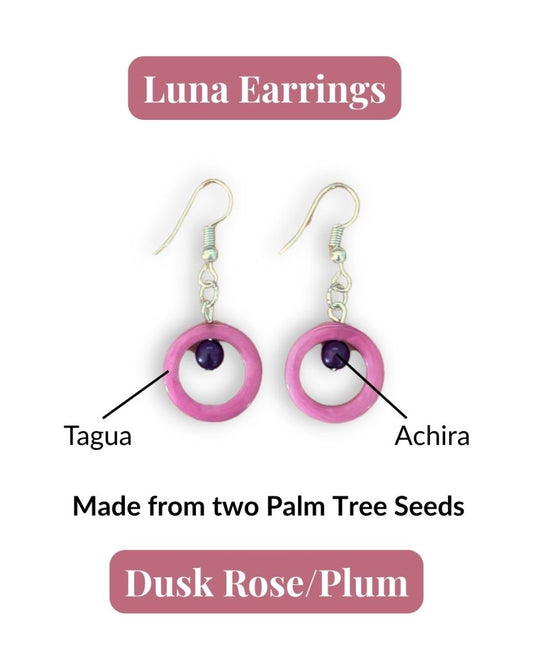 LUNA — Handmade Tagua Earrings - The Happy Elephant - Tagua Jewellery