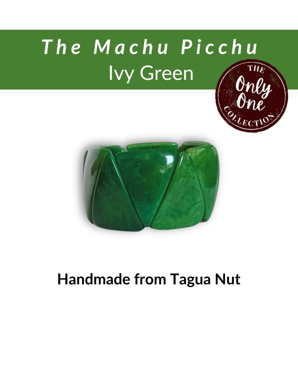 MACHU PICCHU · Handmade Tagua Bracelet · 'Only One' - The Happy Elephant - Tagua Jewellery