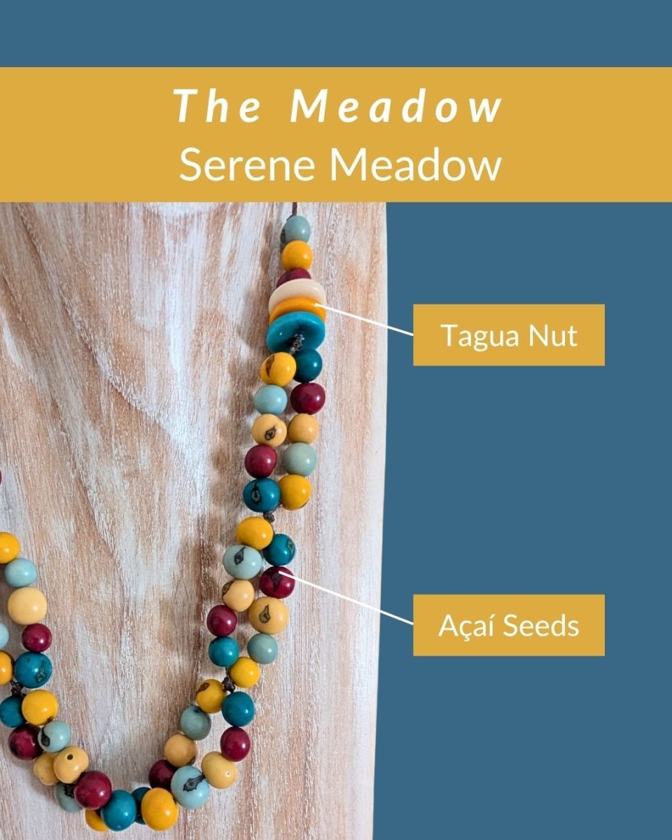MEADOW — Botanical Artisan Necklace - The Happy Elephant - Tagua Jewellery