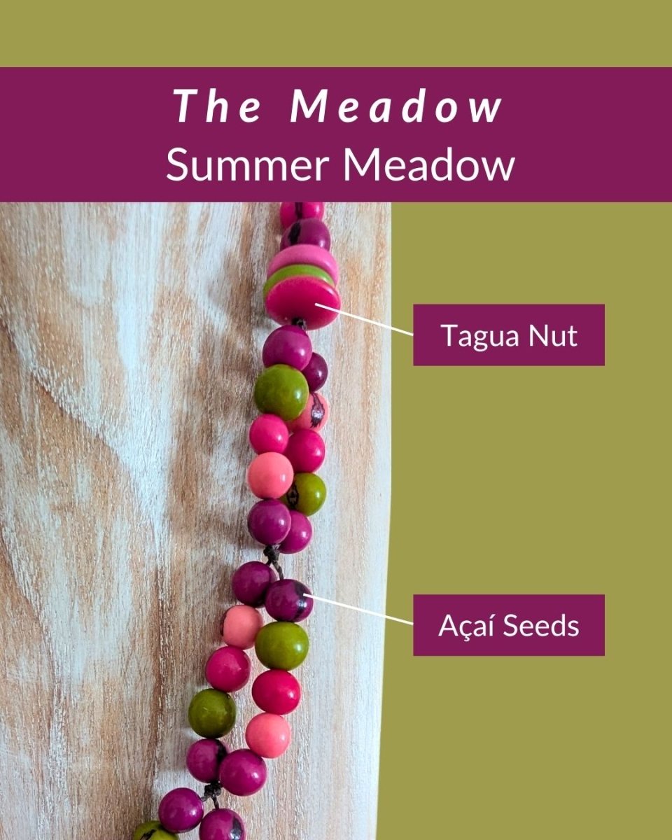 MEADOW — Botanical Artisan Necklace - The Happy Elephant - Tagua Jewellery