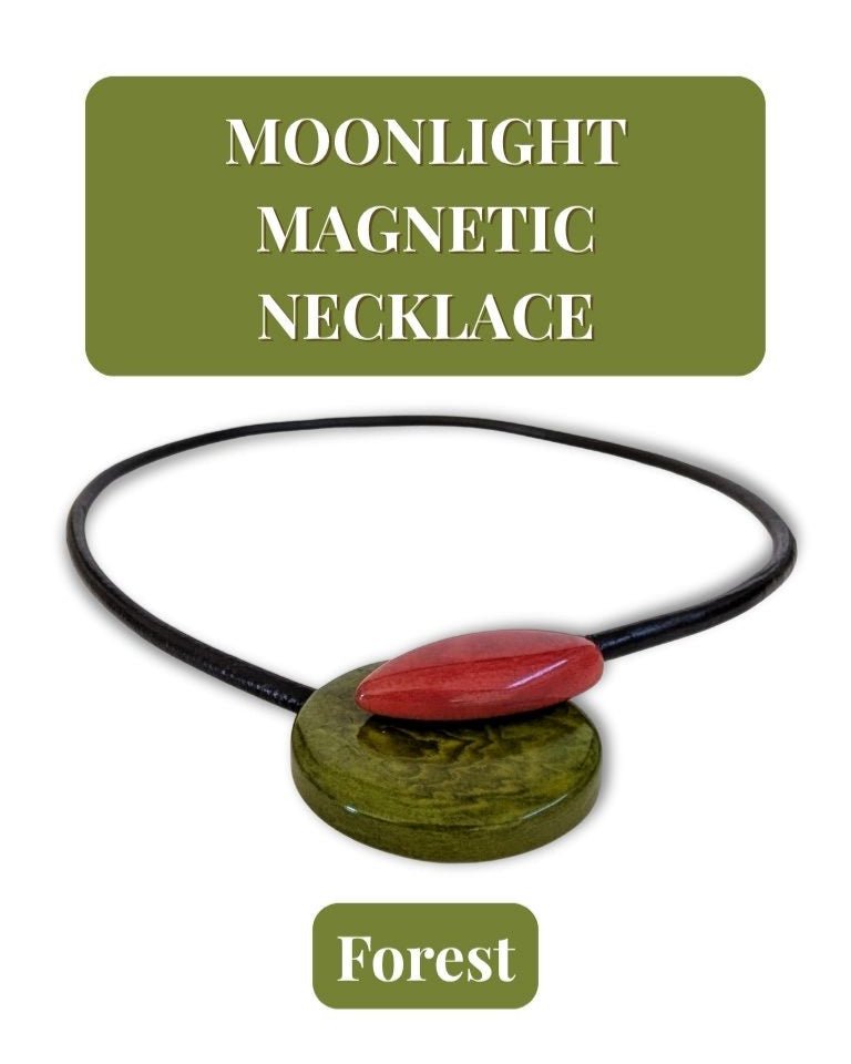 MOONLIGHT— Handmade Tagua Statement Magnetic Necklace - The Happy Elephant - Tagua Jewellery