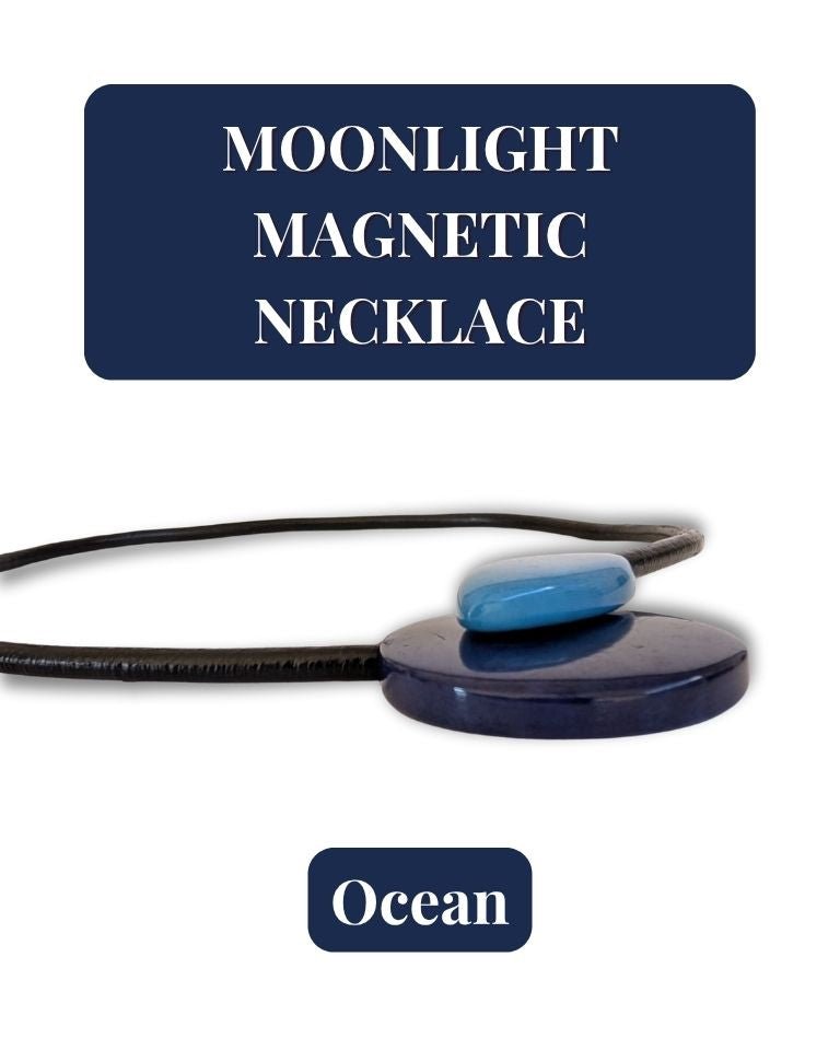 MOONLIGHT— Handmade Tagua Statement Magnetic Necklace - The Happy Elephant - Tagua Jewellery