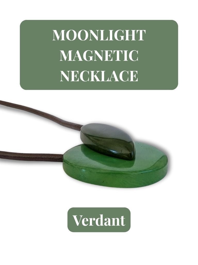 MOONLIGHT— Handmade Tagua Statement Magnetic Necklace — 'Only One' - The Happy Elephant - Tagua Jewellery