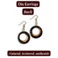 OLA — Handmade Coconut Shell Earrings - The Happy Elephant - Tagua Jewellery