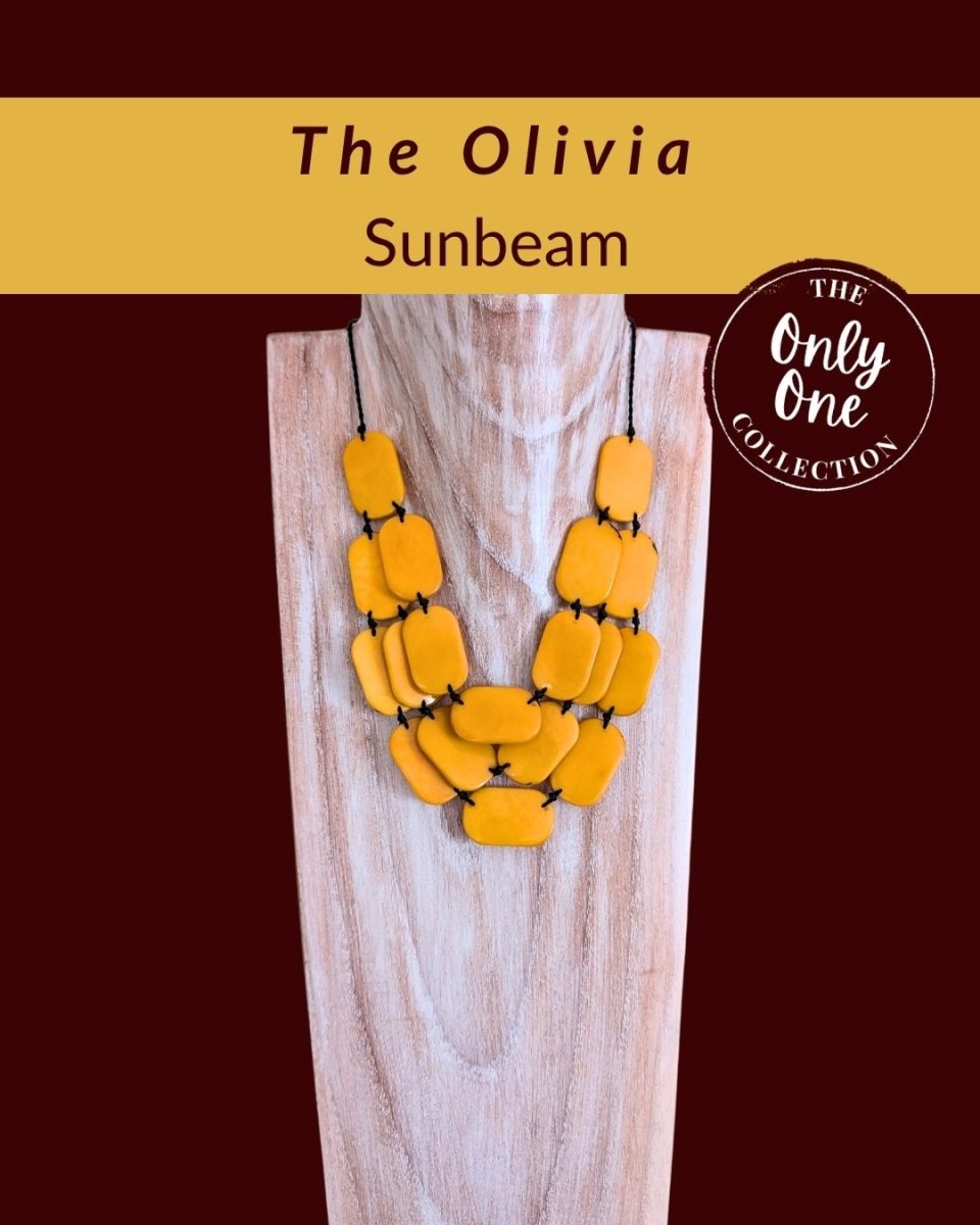 OLIVIA — Handmade Tagua Statement Necklace - The Happy Elephant - Tagua Jewellery