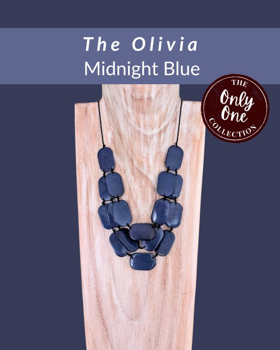 OLIVIA — Handmade Tagua Statement Necklace — 'Only One' - The Happy Elephant - Tagua Jewellery