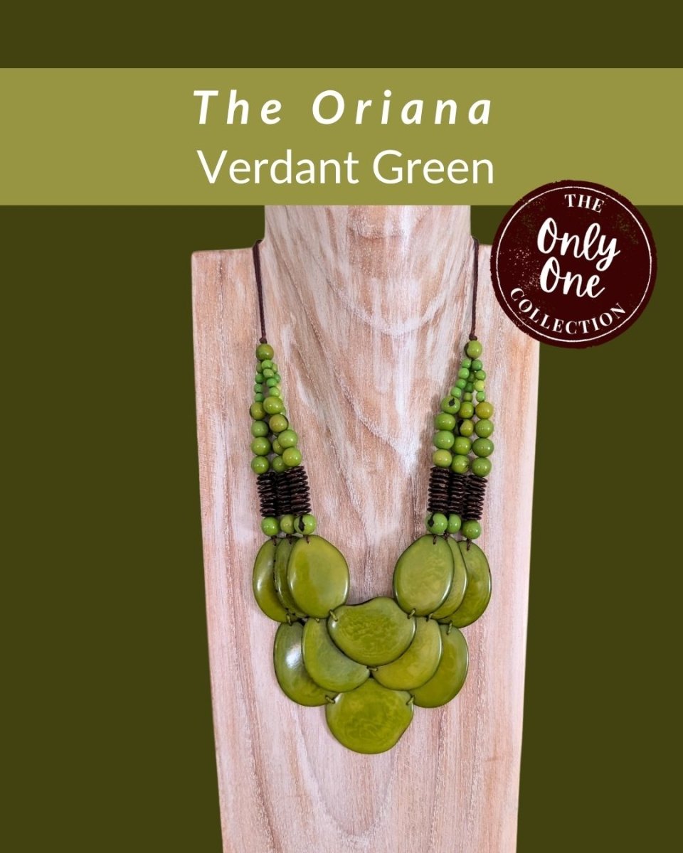 ORIANA — Handmade Tagua Statement Necklace — 'Only One' - The Happy Elephant - Tagua Jewellery
