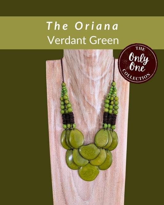 ORIANA — Handmade Tagua Statement Necklace — 'Only One' - The Happy Elephant - Tagua Jewellery