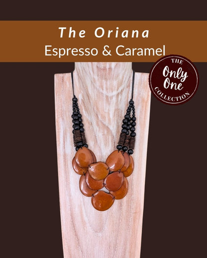 ORIANA — Handmade Tagua Statement Necklace — 'Only One' - The Happy Elephant - Tagua Jewellery