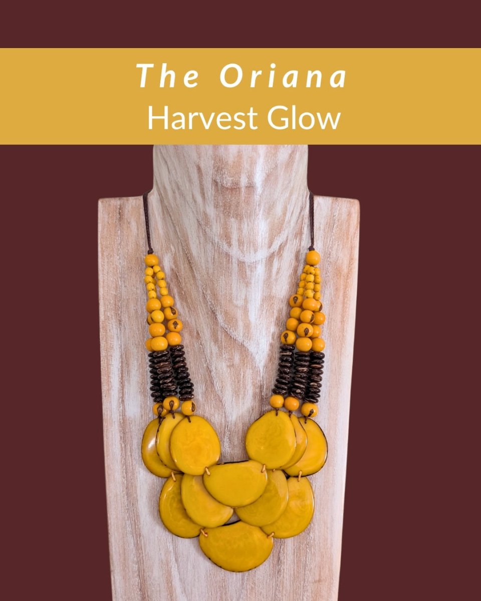 ORIANA — Handmade Tagua Statement Necklace — 'Only One' - The Happy Elephant - Tagua Jewellery
