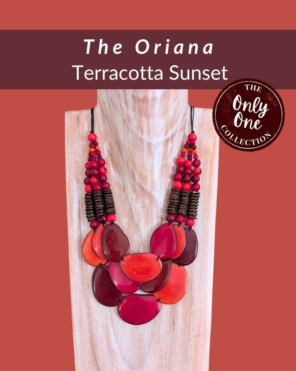 ORIANA — Handmade Tagua Statement Necklace — 'Only One' - The Happy Elephant - Tagua Jewellery