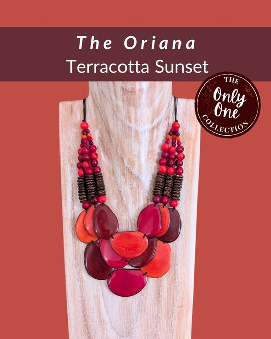 ORIANA — Handmade Tagua Statement Necklace — 'Only One' - The Happy Elephant - Tagua Jewellery
