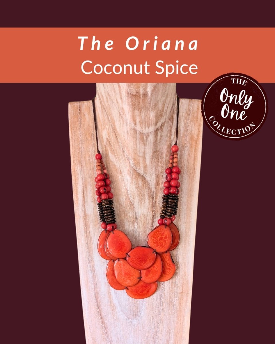 ORIANA — Handmade Tagua Statement Necklace — 'Only One' - The Happy Elephant - Tagua Jewellery