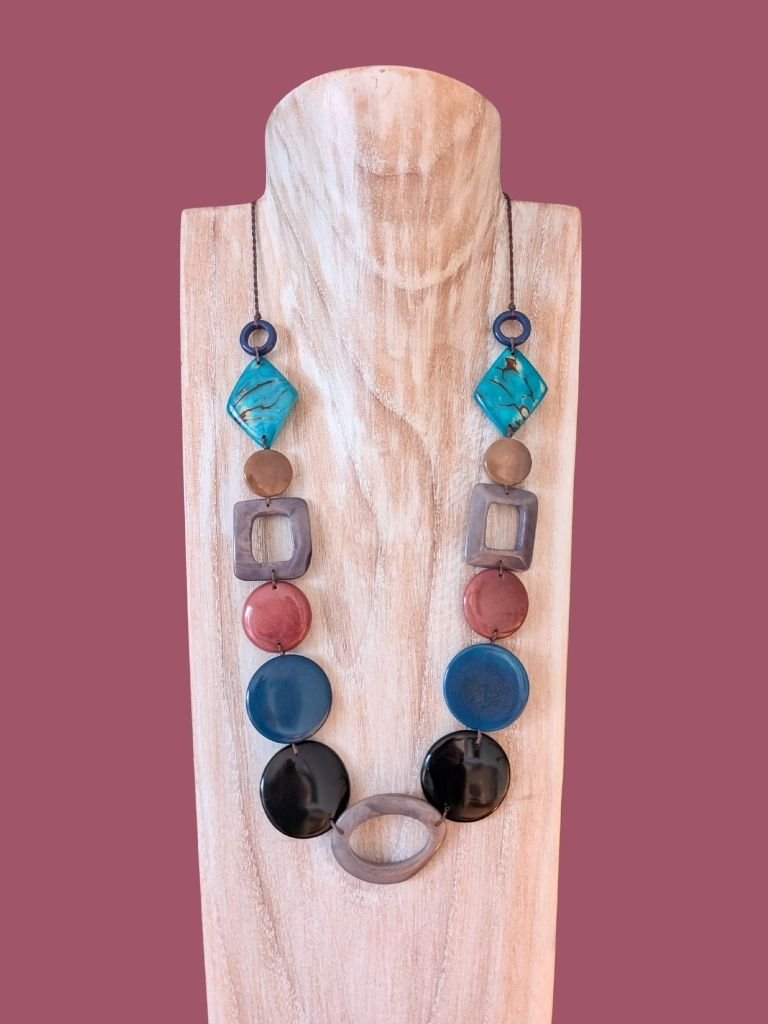 ORLA — Handmade Tagua Statement Necklace — 'Only One' - The Happy Elephant - Tagua Jewellery