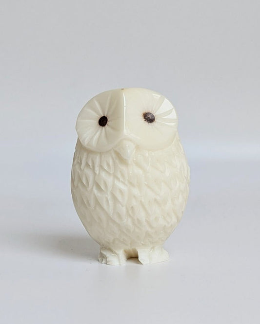 Oscar the Owl — Hand - carved Tagua Nut Figurine - The Happy Elephant - Tagua Jewellery