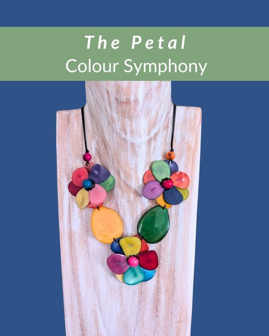 PETAL — Botanical Artisan Necklace — 'Only One' - The Happy Elephant - Tagua Jewellery