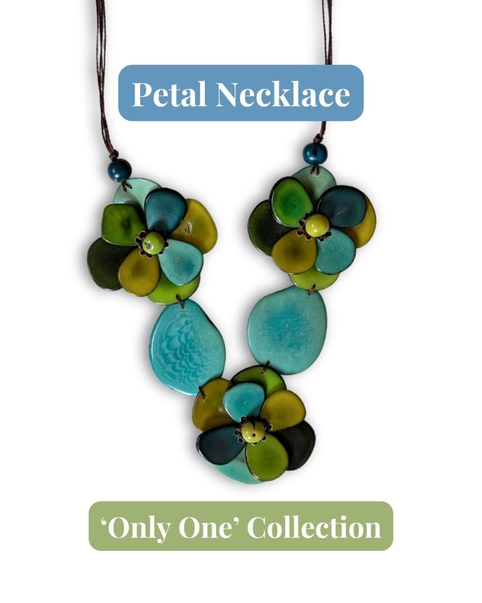 PETAL — Handmade Tagua Statement Necklace — 'Only One' - The Happy Elephant - Tagua Jewellery