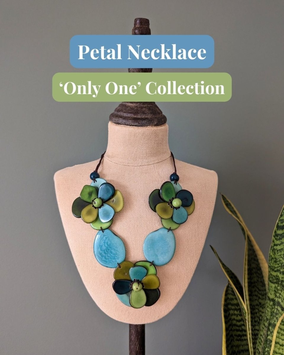 PETAL — Handmade Tagua Statement Necklace — 'Only One' - The Happy Elephant - Tagua Jewellery