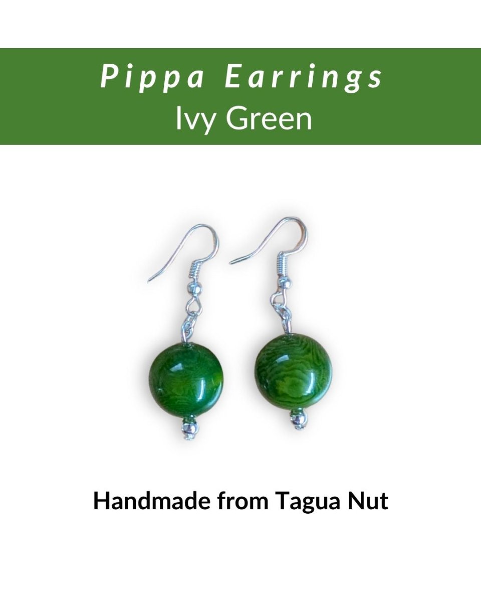 PIPPA — Handmade Tagua Earrings - The Happy Elephant - Tagua Jewellery