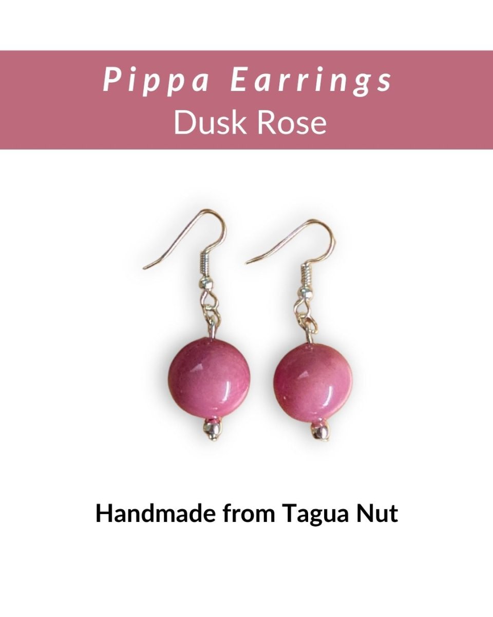 PIPPA — Handmade Tagua Earrings - The Happy Elephant - Tagua Jewellery