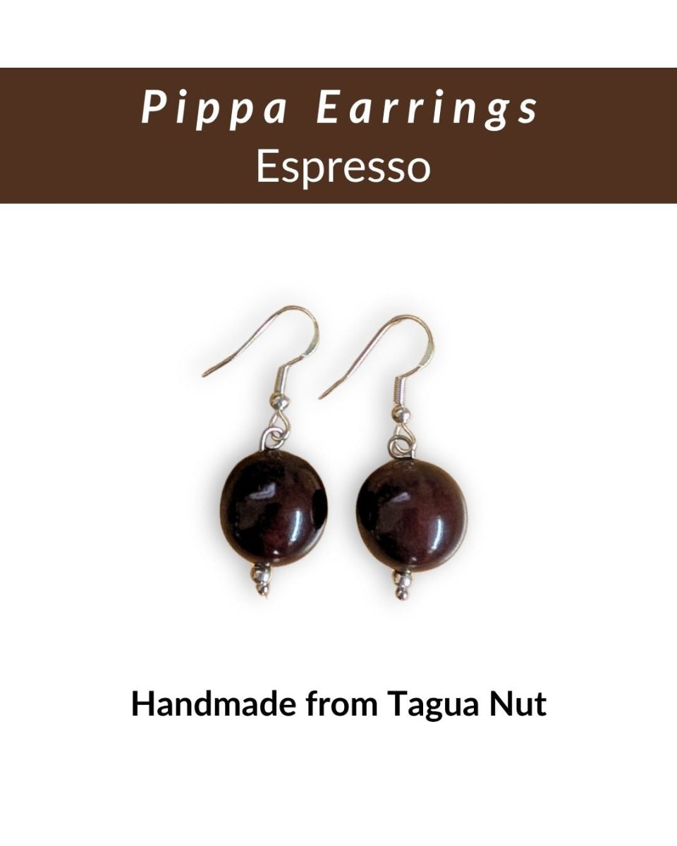 PIPPA — Handmade Tagua Earrings - The Happy Elephant - Tagua Jewellery