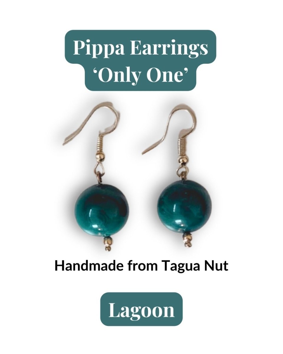 PIPPA — Handmade Tagua Earrings — 'Only One' - The Happy Elephant - Tagua Jewellery