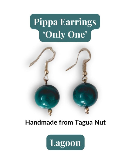 PIPPA — Handmade Tagua Earrings — 'Only One' - The Happy Elephant - Tagua Jewellery