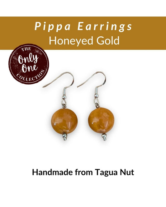 PIPPA — Handmade Tagua Earrings — 'Only One' - The Happy Elephant - Tagua Jewellery