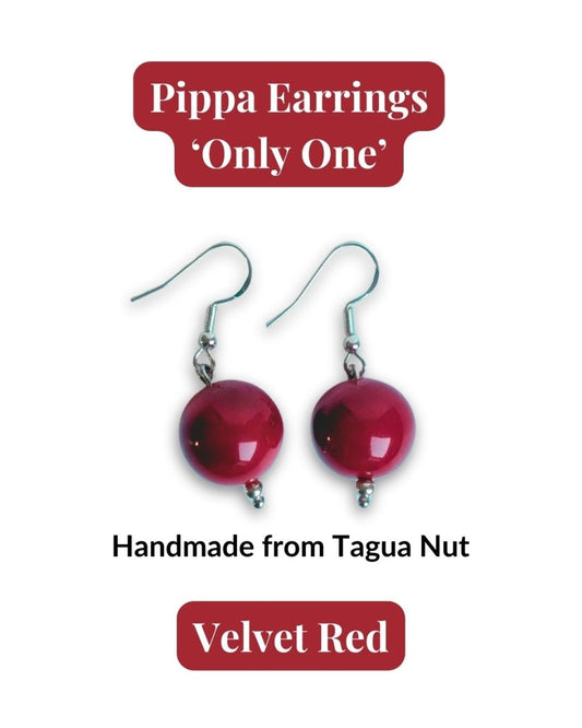 PIPPA — Handmade Tagua Earrings — 'Only One' - The Happy Elephant - Tagua Jewellery
