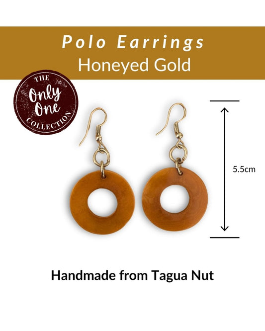 POLO — Handmade Tagua Earrings — 'Only One' - The Happy Elephant - Tagua Jewellery