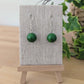 Video showing Green Tagua Spherical Earrings
