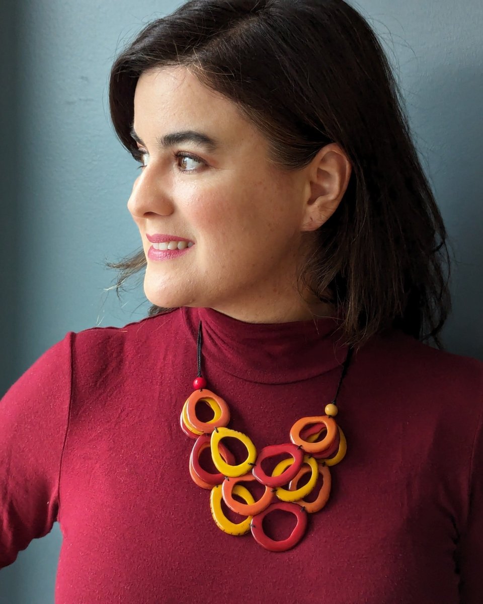 RACHEL — Handmade Tagua Statement Necklace - The Happy Elephant - Tagua Jewellery