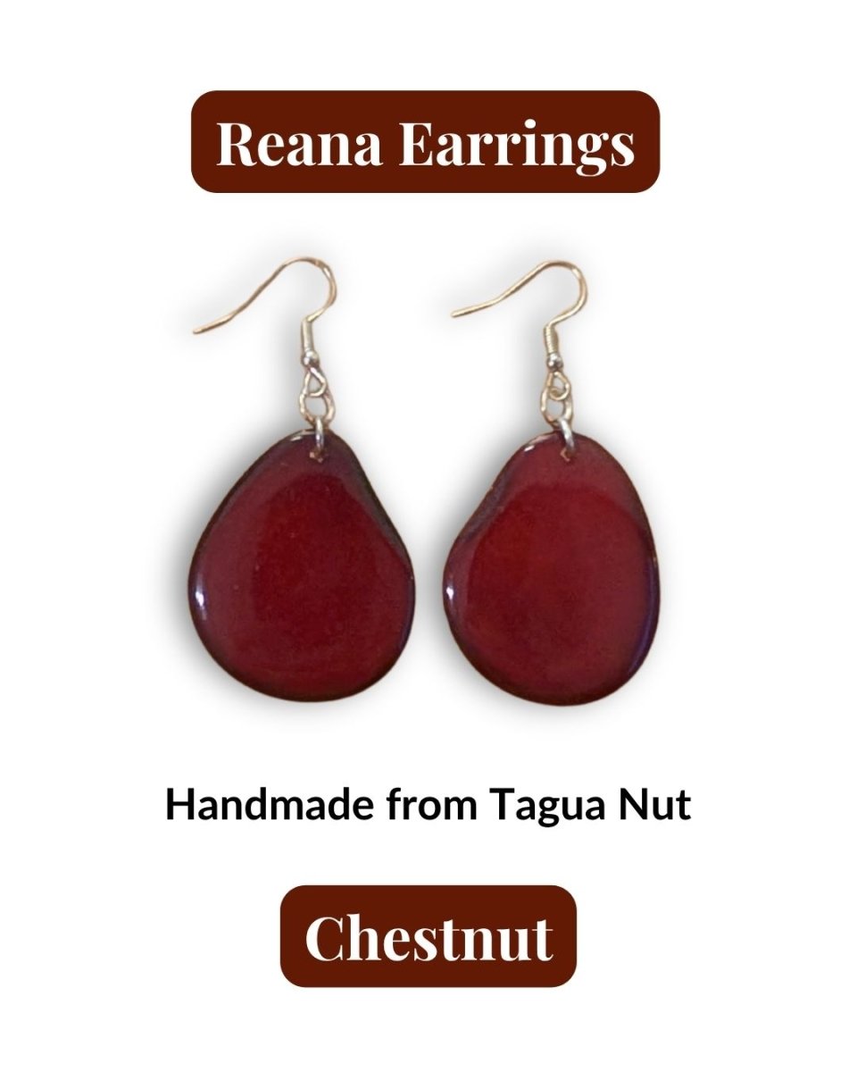REANA — Handmade Tagua Earrings - The Happy Elephant - Tagua Jewellery