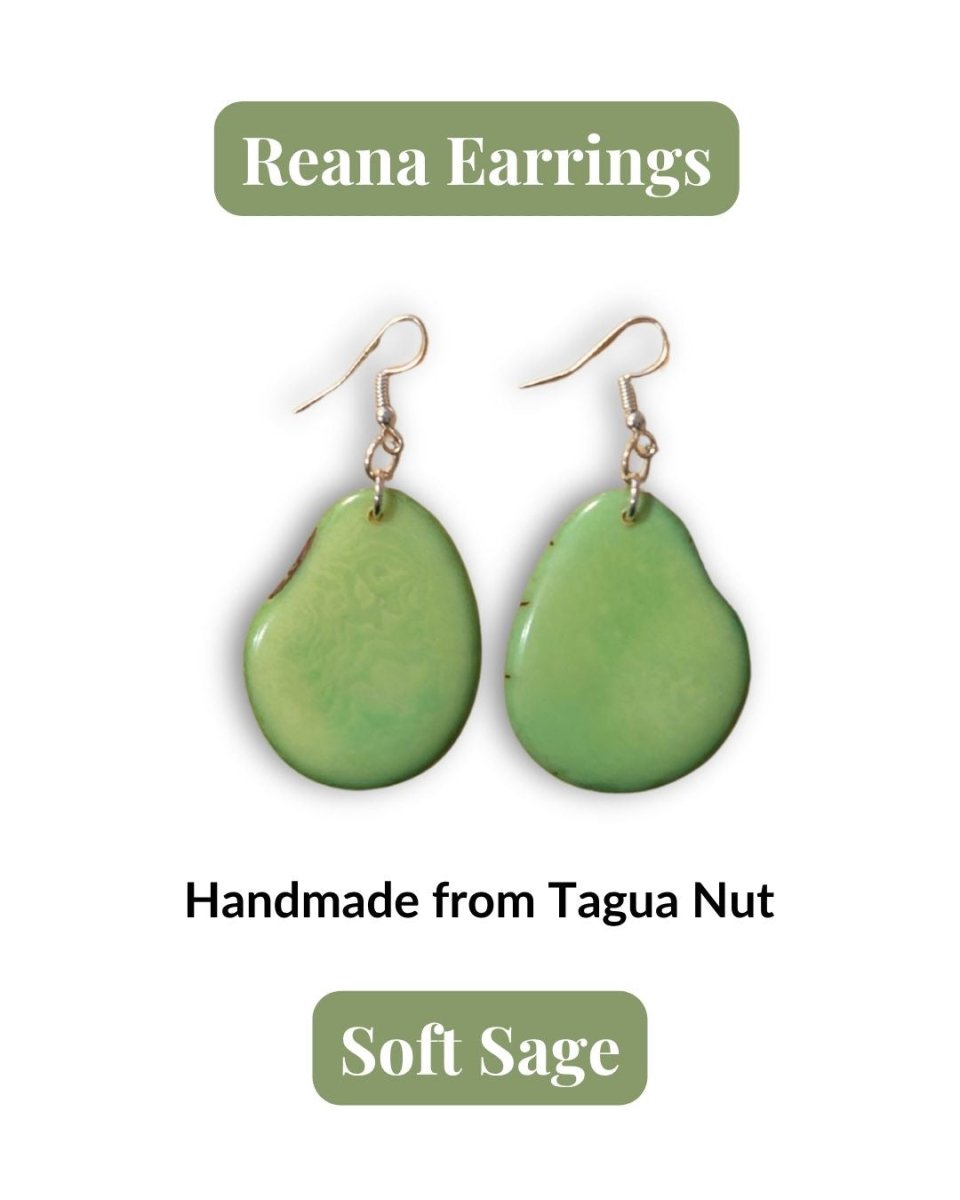 REANA — Handmade Tagua Earrings - The Happy Elephant - Tagua Jewellery