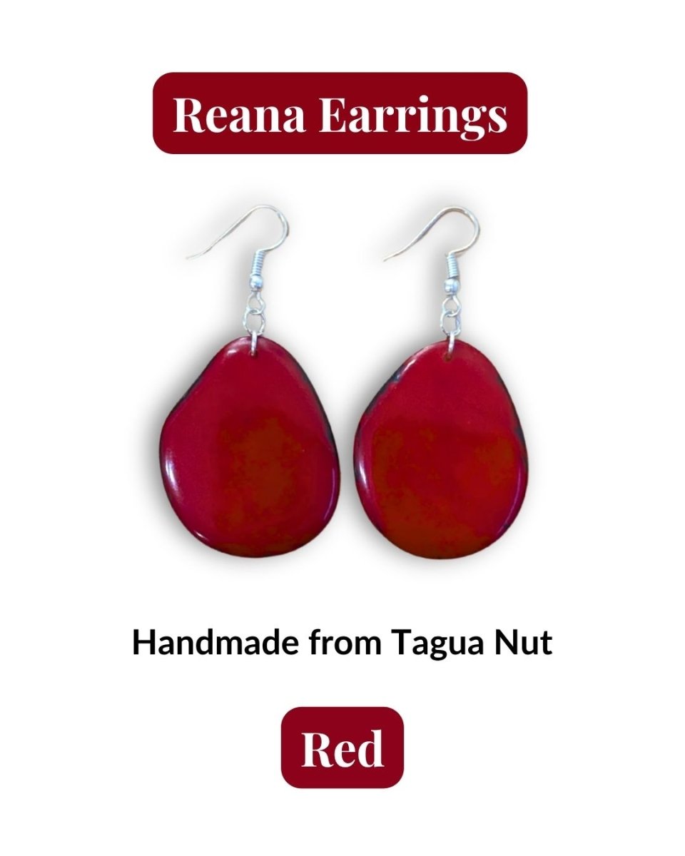 REANA — Handmade Tagua Earrings - The Happy Elephant - Tagua Jewellery