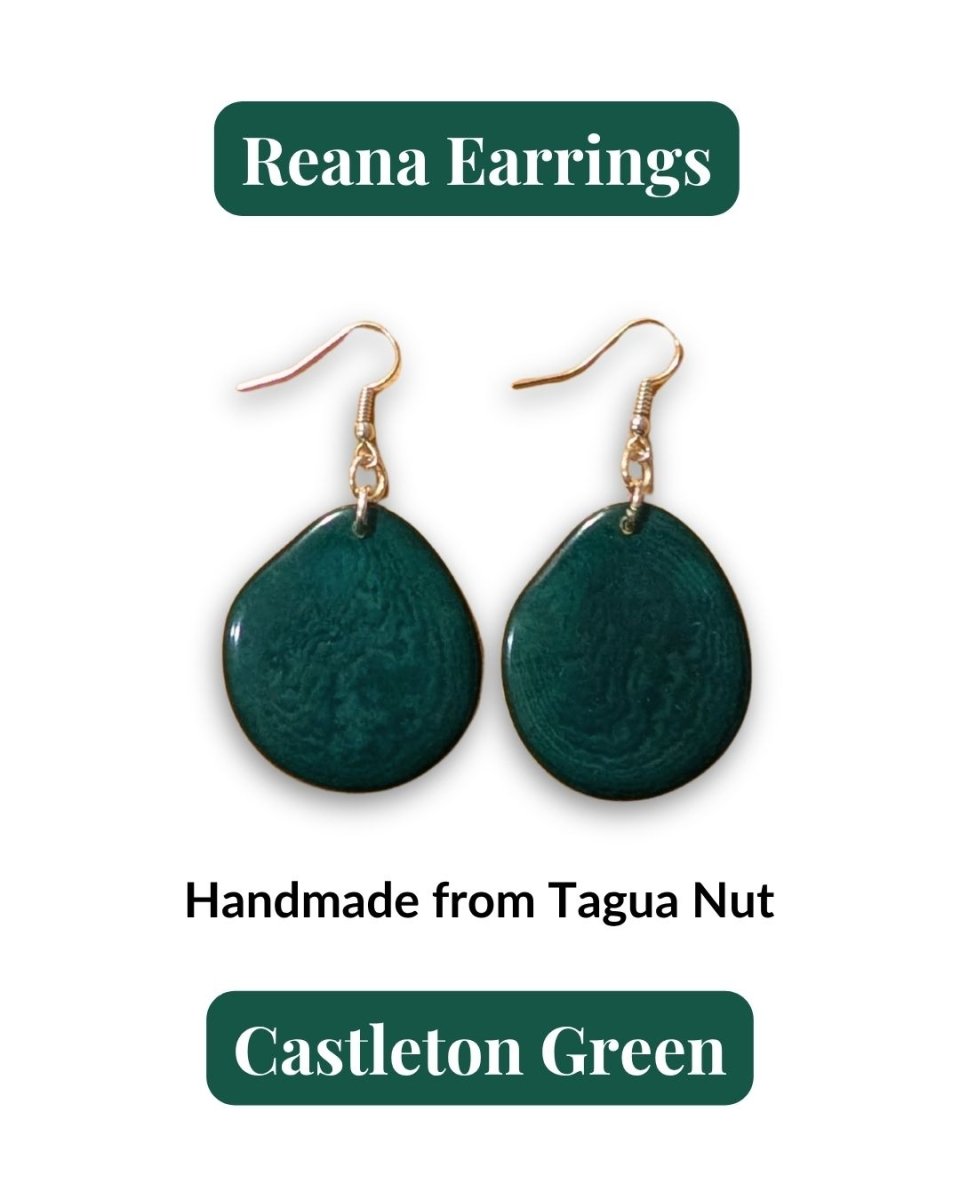 REANA — Handmade Tagua Earrings - The Happy Elephant - Tagua Jewellery