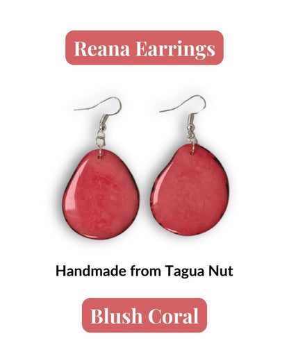 REANA — Handmade Tagua Earrings - The Happy Elephant - Tagua Jewellery