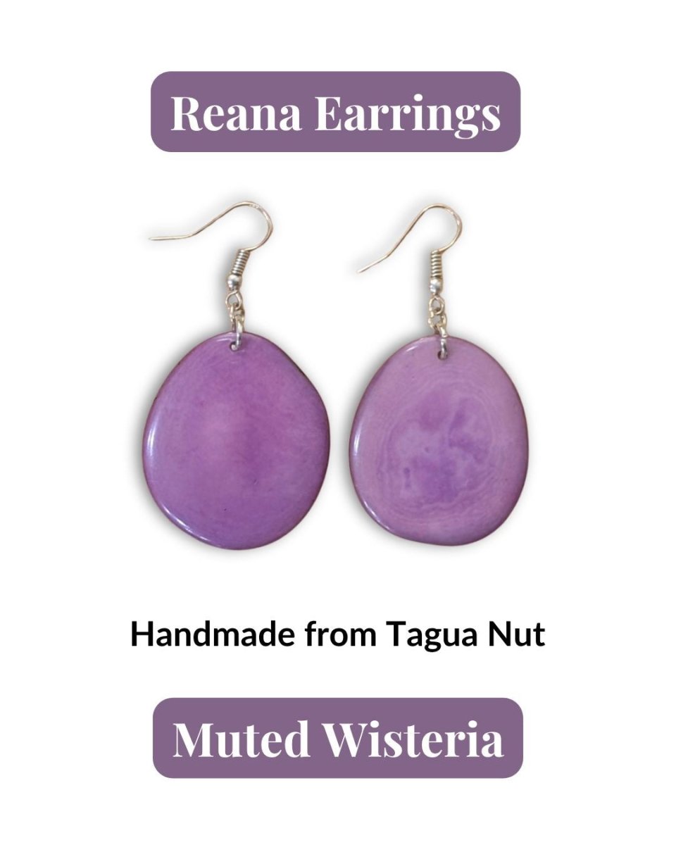 REANA — Handmade Tagua Earrings - The Happy Elephant - Tagua Jewellery
