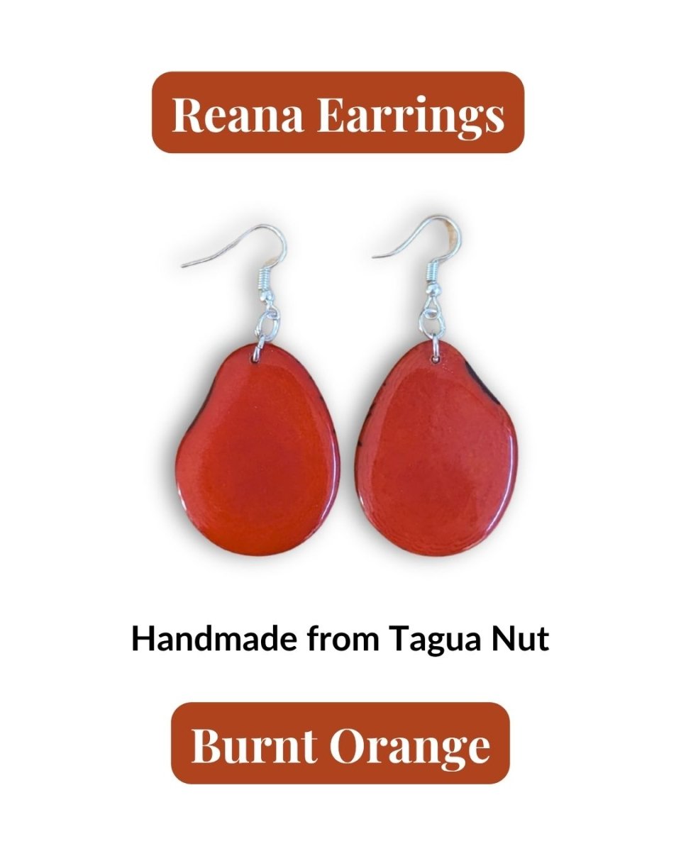 REANA — Handmade Tagua Earrings - The Happy Elephant - Tagua Jewellery