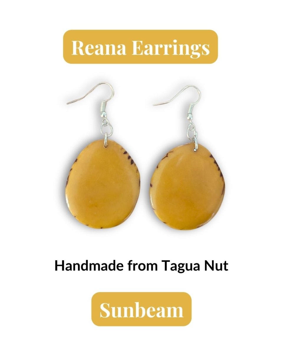 REANA — Handmade Tagua Earrings - The Happy Elephant - Tagua Jewellery