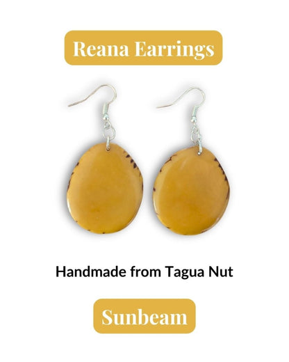 REANA — Handmade Tagua Earrings - The Happy Elephant - Tagua Jewellery