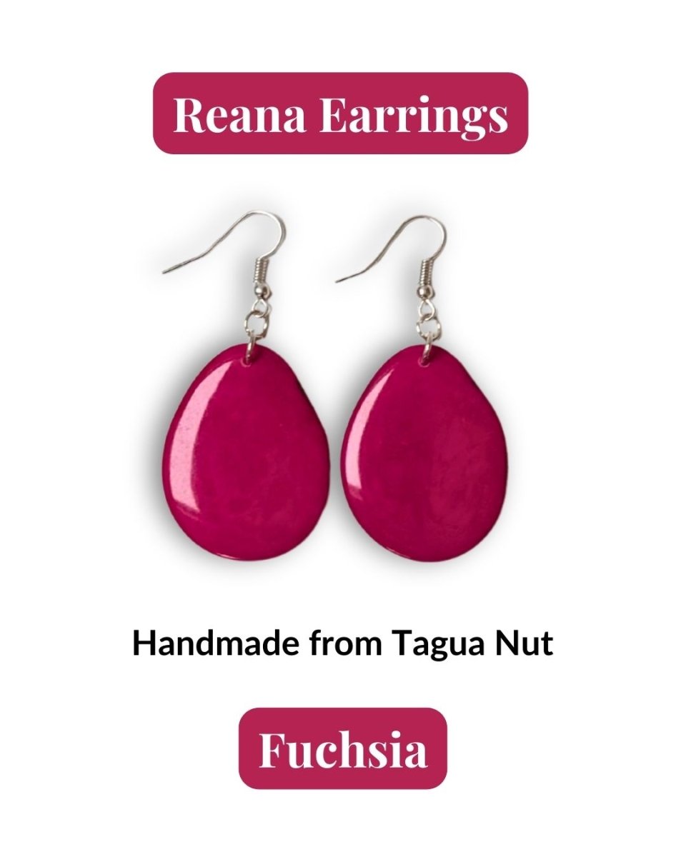 REANA — Handmade Tagua Earrings - The Happy Elephant - Tagua Jewellery