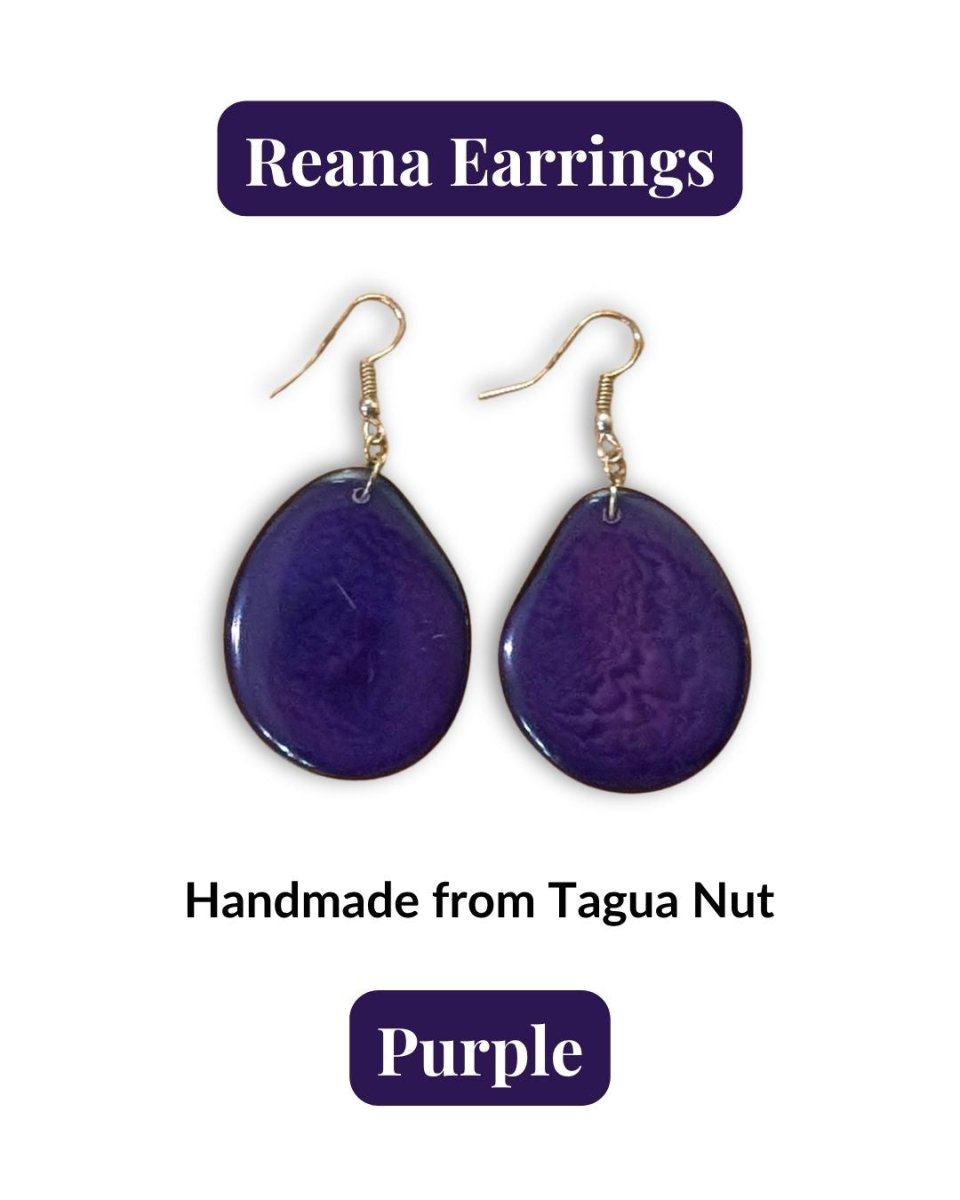 REANA — Handmade Tagua Earrings - The Happy Elephant - Tagua Jewellery