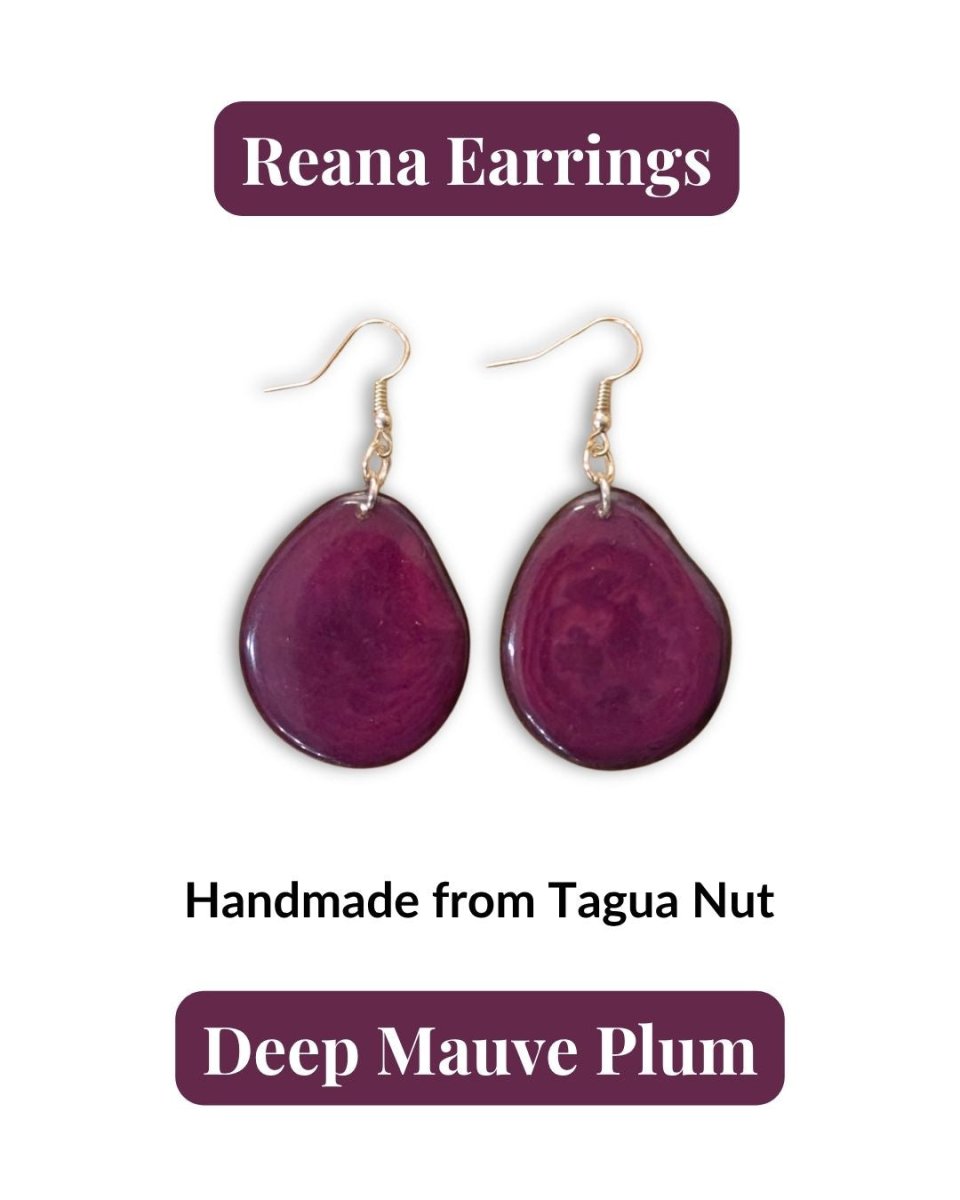 REANA — Handmade Tagua Earrings - The Happy Elephant - Tagua Jewellery