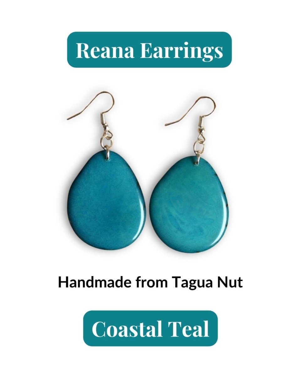 REANA — Handmade Tagua Earrings - The Happy Elephant - Tagua Jewellery