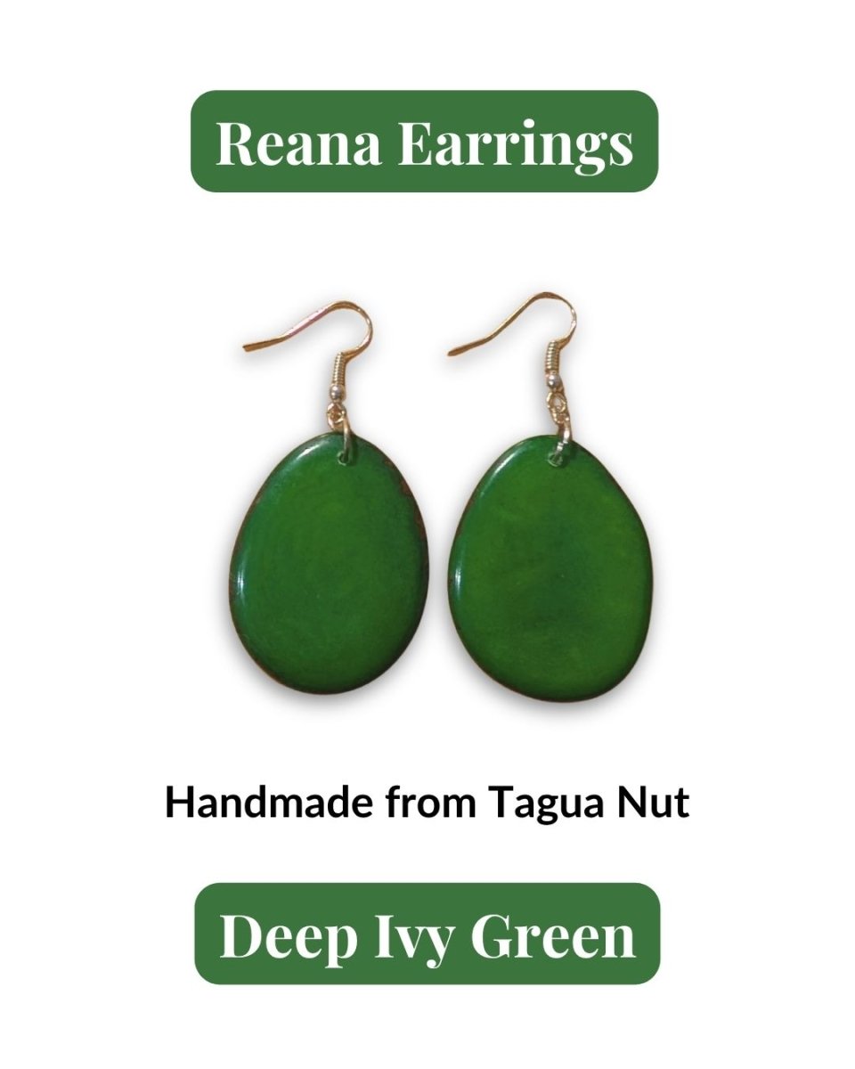 REANA — Handmade Tagua Earrings - The Happy Elephant - Tagua Jewellery