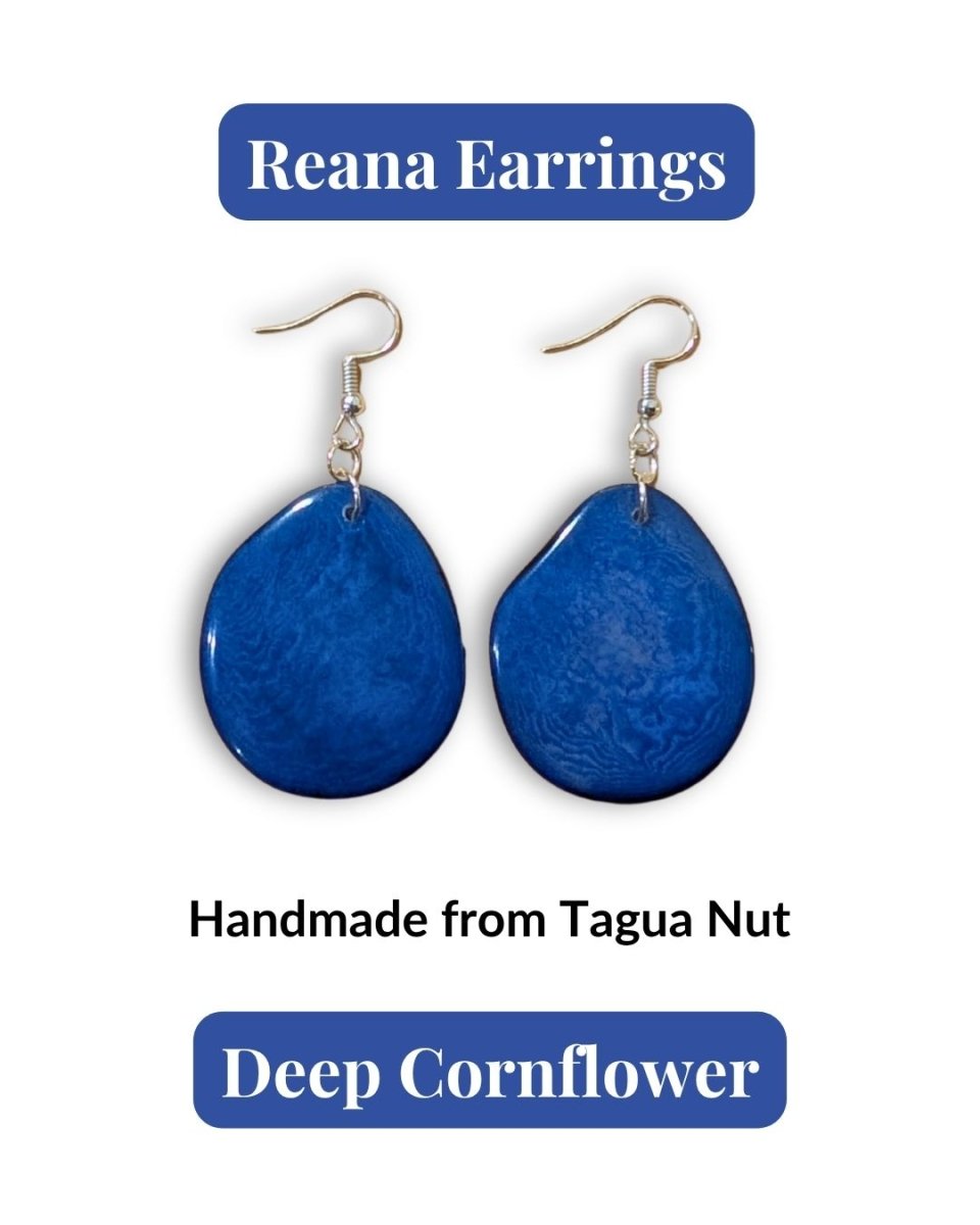 REANA — Handmade Tagua Earrings - The Happy Elephant - Tagua Jewellery