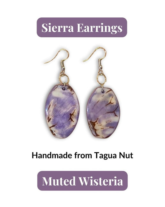 SIERRA — Handmade Tagua Earrings - The Happy Elephant - Tagua Jewellery