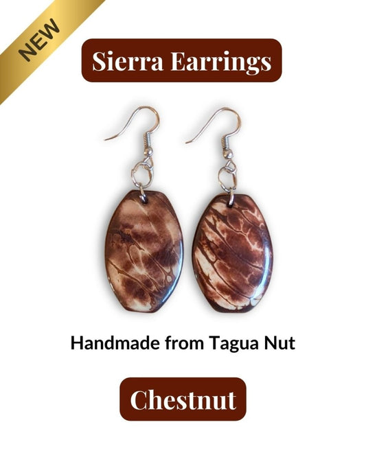 SIERRA — Handmade Tagua Earrings - The Happy Elephant - Tagua Jewellery
